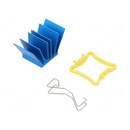 Radiator extrudat cu aripioare BGA albastru 17x17mm | Electronic-mag.ro | Componente Electronice