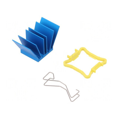 Radiator extrudat cu aripioare BGA albastru 17x17mm | Electronic-mag.ro | Componente Electronice