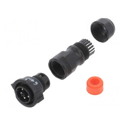 Conector circular tată 5 pini cu șurub X-Lok | Electronic-mag.ro | Componente Electronice
