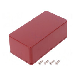 Carcasă Universală Aluminiu Roșu 1590BSRD 60x112x42mm | Electronic-mag.ro | Componente Electronice