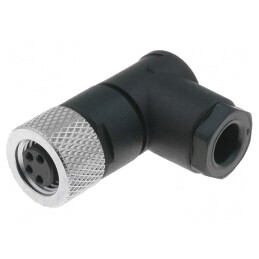 Conector M8 4 Pini 90° pe Cablu Mufă | Electronic-mag.ro | Componente Electronice