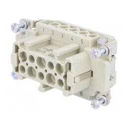 Conector HDC Inserturi Contact Mamă Han E 10 10 PE | Electronic-mag.ro | Componente Electronice