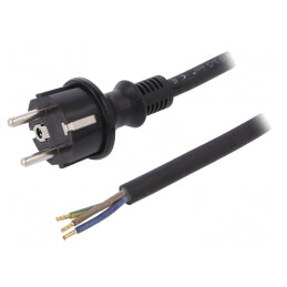 Cablu SCHUKO 5m Negru | Electronic-mag.ro | Componente Electronice