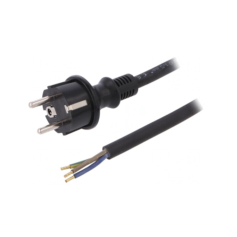 Cablu SCHUKO 5m Negru | Electronic-mag.ro | Componente Electronice