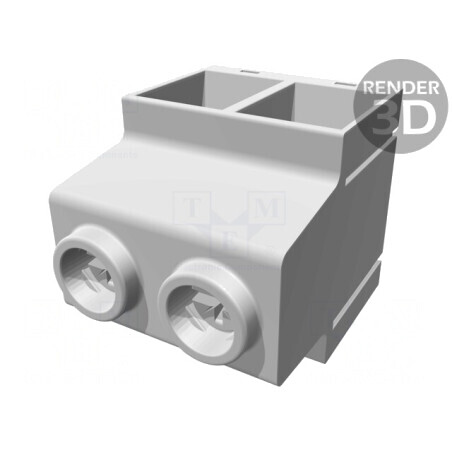 Regletă de conexiuni PCB 90° 15mm 2 piste 135A | Electronic-mag.ro | Componente Electronice