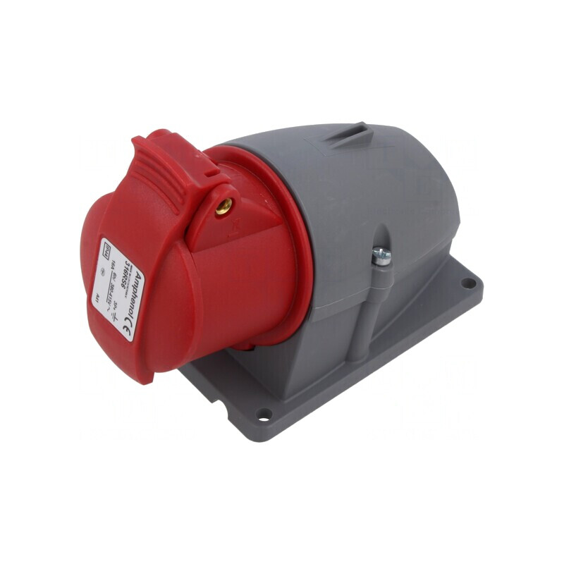 Conector alimentare AC trifazat IP44 soclu mamă în unghi | Electronic-mag.ro | Componente Electronice
