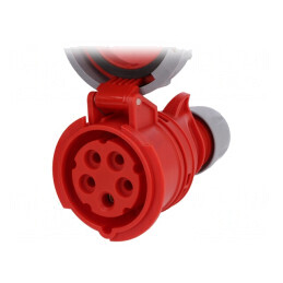 Conector alimentare AC trifazat soclu mamă 16A 400VAC IP67 | Electronic-mag.ro | Componente Electronice