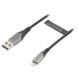 Cablu USB 2.0 Lightning Apple 2m Negru 2,4A