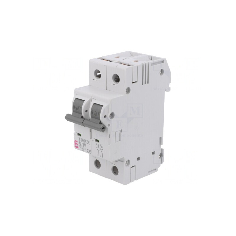 Întrerupător de Supracurent 10A 2 Poli 6kA 230/400V | Electronic-mag.ro | Componente Electronice