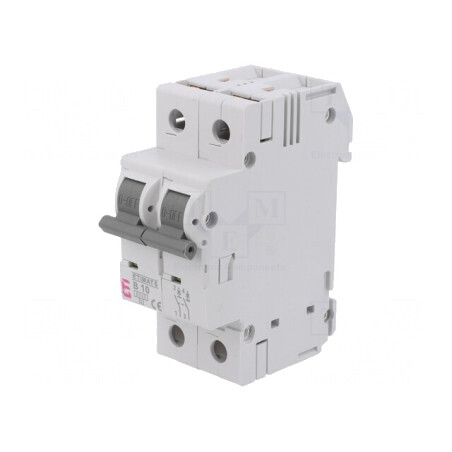 Întrerupător de Supracurent 10A 2 Poli 6kA 230/400V | Electronic-mag.ro | Componente Electronice