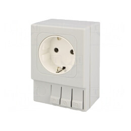 Soclu Tip F 250VAC 16A IP20 pentru Șină DIN | Electronic-mag.ro | Componente Electronice