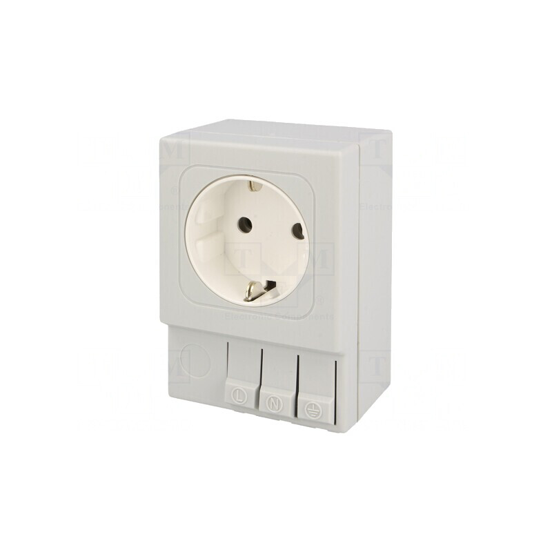 Soclu Tip F 250VAC 16A IP20 pentru Șină DIN | Electronic-mag.ro | Componente Electronice