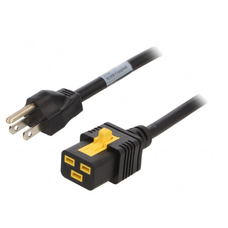Cablu Alimentare IEC C19 la NEMA 5-15 2m Negru | Electronic-mag.ro | Componente Electronice