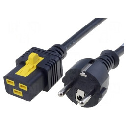 Cablu Alimentare CEE 7/7 la IEC C19 2m 16A cu Blocare | Electronic-mag.ro | Componente Electronice