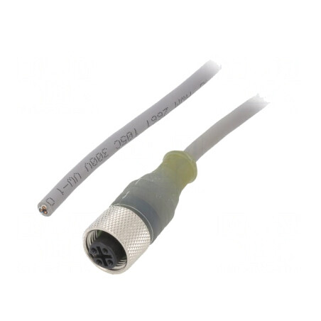 Cablu de Conectare M12 3PIN 5m PVC 250VAC 3.1A | Electronic-mag.ro | Componente Electronice