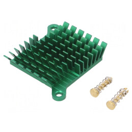 Radiator Verde cu Aripioare BGA 40mm x 38mm | Electronic-mag.ro | Componente Electronice