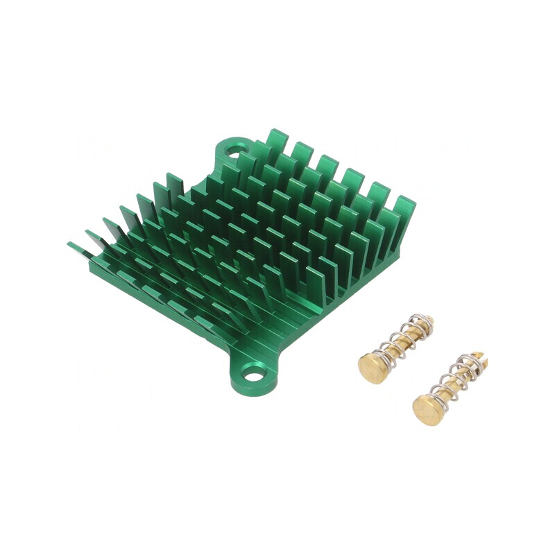Radiator Verde cu Aripioare BGA 40mm x 38mm | Electronic-mag.ro | Componente Electronice