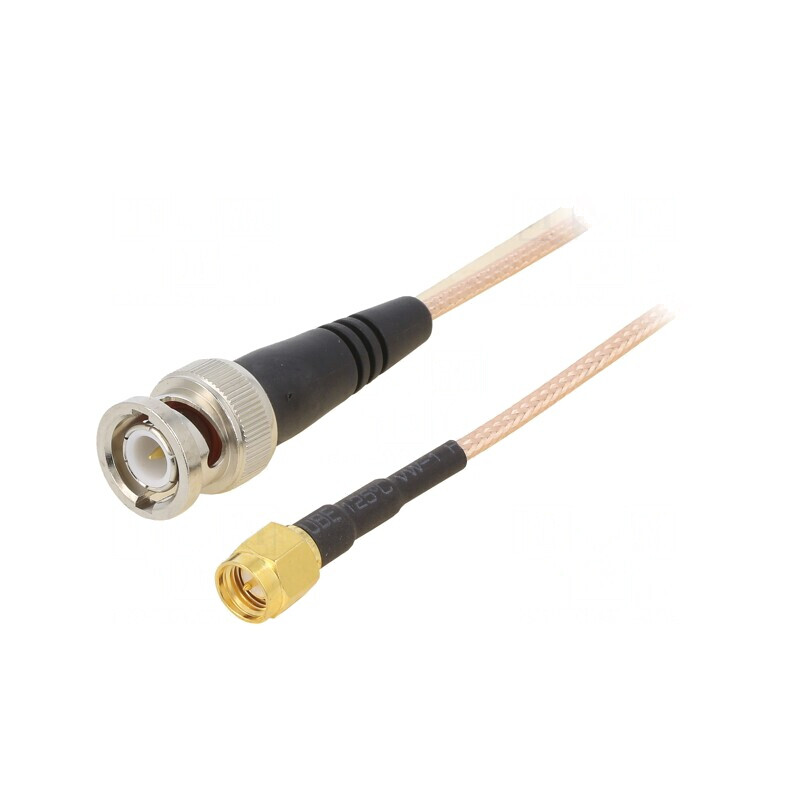 Cablu BNC-SMA 50Ω 0,91m Ecranat Transparent | Electronic-mag.ro | Componente Electronice