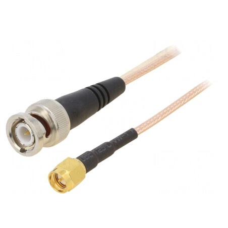 Cablu BNC-SMA 50Ω 0,91m Ecranat Transparent | Electronic-mag.ro | Componente Electronice