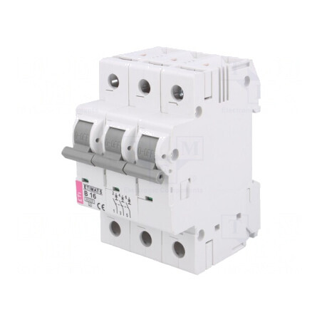 Întrerupător de Supracurent 16A 3 Poli 6kA 230/400V | Electronic-mag.ro | Componente Electronice