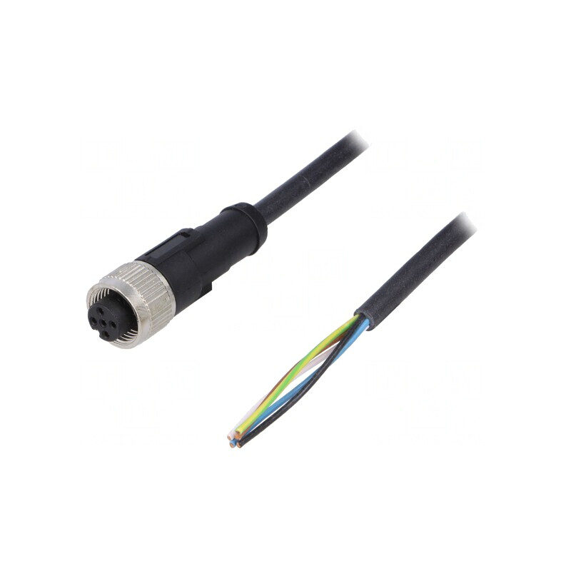 Cablu de conectare M12 5 PIN 2m 60VAC 4A | Electronic-mag.ro | Componente Electronice