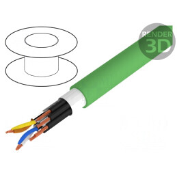 Cablu Hibrid Profinet Cat5e Verde FRNC Helukat | Electronic-mag.ro | Componente Electronice