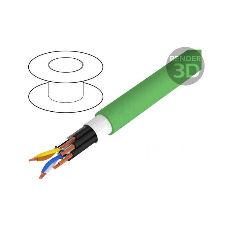 Cablu Hibrid Profinet Cat5e Verde FRNC Helukat | Electronic-mag.ro | Componente Electronice Cablu Hibrid Profinet Cat5e Verde FRNC Helukat | Electronic-mag.ro | Componente Electronice