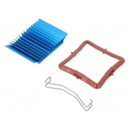 Radiator extrudat cu aripioare BGA albastru 37.5mm x 7.5mm | Electronic-mag.ro | Componente Electronice