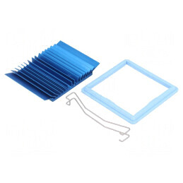 Radiator Extrudat cu Aripioare BGA Albastru 45x45mm | Electronic-mag.ro | Componente Electronice