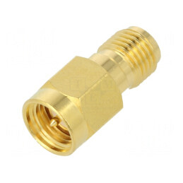 Adaptor SMA Tată-Mamă Aurit 50Ω PTFE | Electronic-mag.ro | Componente Electronice