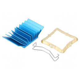Radiator Extrudat cu Aripioare BGA Albastru 29x29mm | Electronic-mag.ro | Componente Electronice