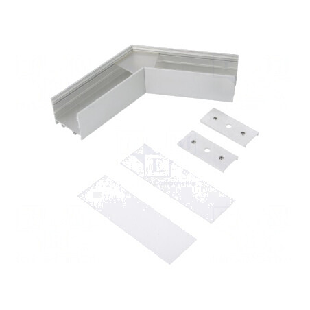 Conector 120° Aluminiu Argintiu Anodat VARIO30 | Electronic-mag.ro | Componente Electronice