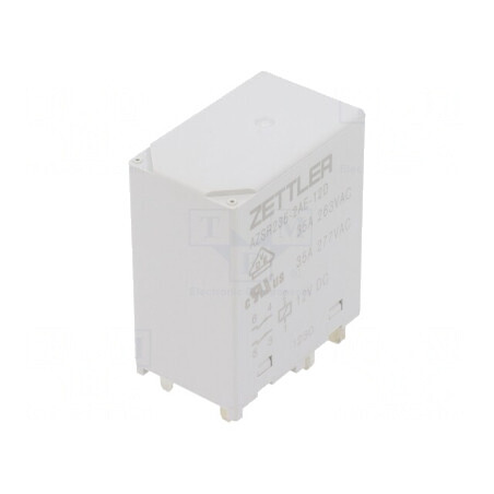 Releu electromagnetic de putere 12VDC 35A PCB DPST | Electronic-mag.ro | Componente Electronice