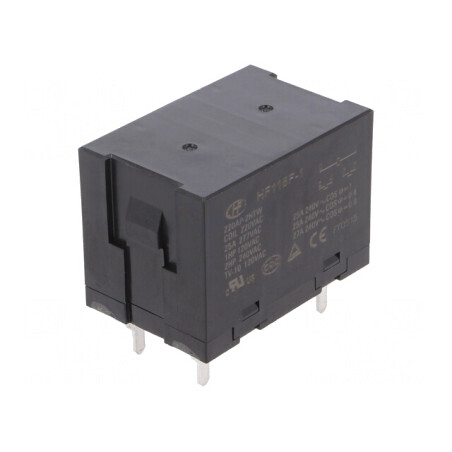Releu Electromagnetic DPST-NO 220VAC 25A PCB HF116F-1/220AP-2HTW | Electronic-mag.ro | Componente Electronice