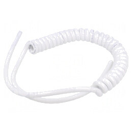 Cablu Spiralat PUR Alb 3G1,5mm2 0,3m | Electronic-mag.ro | Componente Electronice