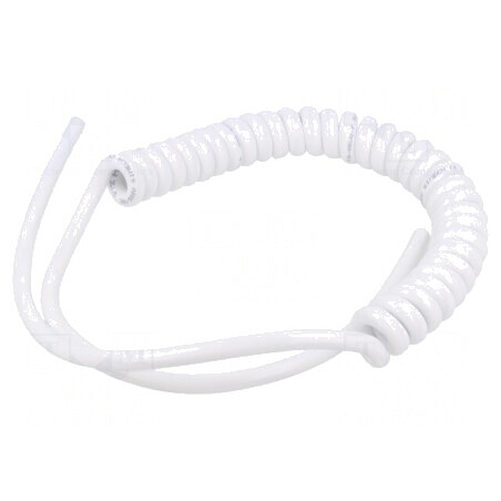 Cablu Spiralat PUR Alb 3G1,5mm2 0,3m | Electronic-mag.ro | Componente Electronice