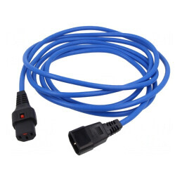 Cablu IEC C13-C14 cu Blocare 3m | Electronic-mag.ro | Componente Electronice