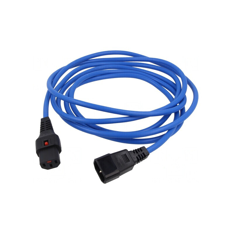 Cablu IEC C13-C14 cu Blocare 3m | Electronic-mag.ro | Componente Electronice