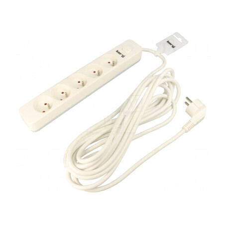 Prelungitor alimentare 5 prize alb 5m 16A | Electronic-mag.ro | Componente Electronice