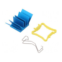 Radiator extrudat cu aripioare BGA albastru 17x17mm | Electronic-mag.ro | Componente Electronice