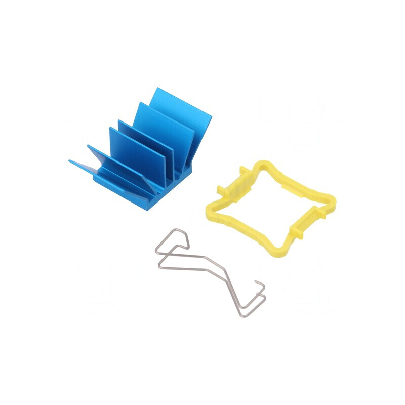 Radiator extrudat cu aripioare BGA albastru 17x17mm | Electronic-mag.ro | Componente Electronice