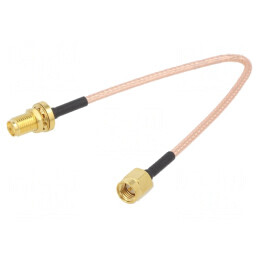 Cablu 50Ω 0,15m RP-SMA mamă - SMA mufă ecranat -65÷150°C