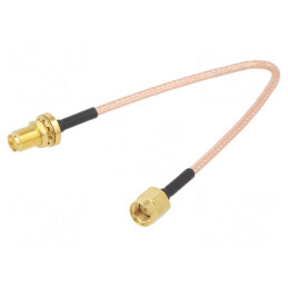 Cablu 50Ω 0,15m RP-SMA mamă - SMA mufă ecranat -65÷150°C | Electronic-mag.ro | Componente Electronice