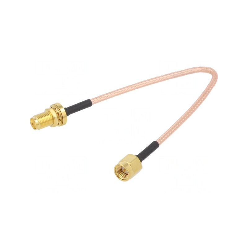 Cablu 50Ω 0,15m RP-SMA mamă - SMA mufă ecranat -65÷150°C | Electronic-mag.ro | Componente Electronice