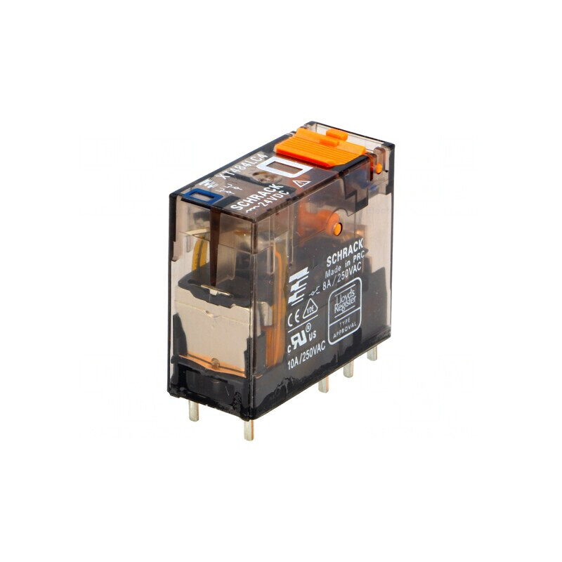 Releu electromagnetic DPDT 24VDC 8A | Electronic-mag.ro | Componente Electronice