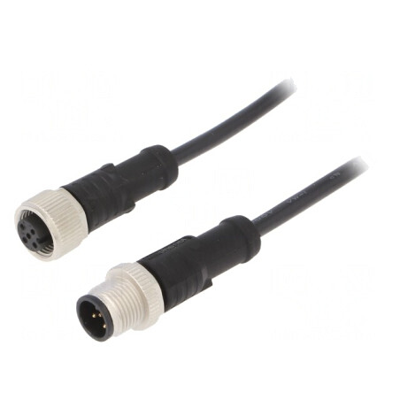 Cablu senzori/automatizări M12-M12 1m | Electronic-mag.ro | Componente Electronice