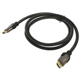 Cablu HDMI 2.1 Textil 1,5m Negru | Electronic-mag.ro | Componente Electronice