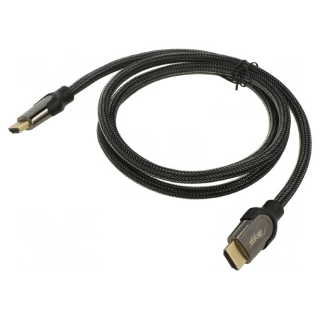 Cablu HDMI 2.1 Textil 1,5m Negru | Electronic-mag.ro | Componente Electronice