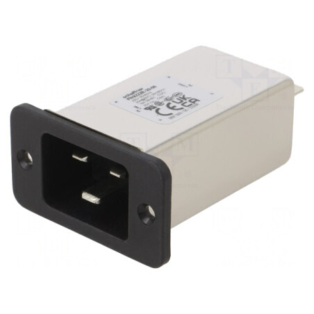 Conector Alimentare AC Soclu Tată 20A 250VAC C14 | Electronic-mag.ro | Componente Electronice