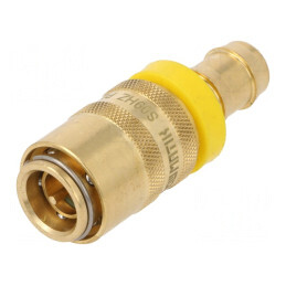 Conector rapid alamă cu supapă 15 bar | Electronic-mag.ro | Componente Electronice